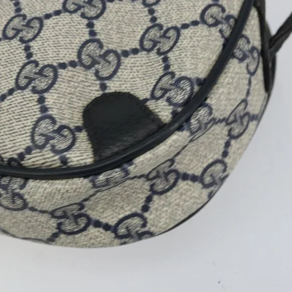 Authentic GUCCI GG Supreme Sherry Line Shoulder Bag PVC Navy Red 89 02 066 - Picture 2 of 16